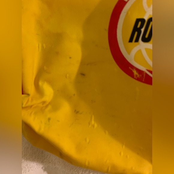 VINTAGE 90S HOUSTON ROCKETS TRAVEL SOUVENIR BAG DOPP YELLOW RED NBA TEXAS - Picture 4 of 7